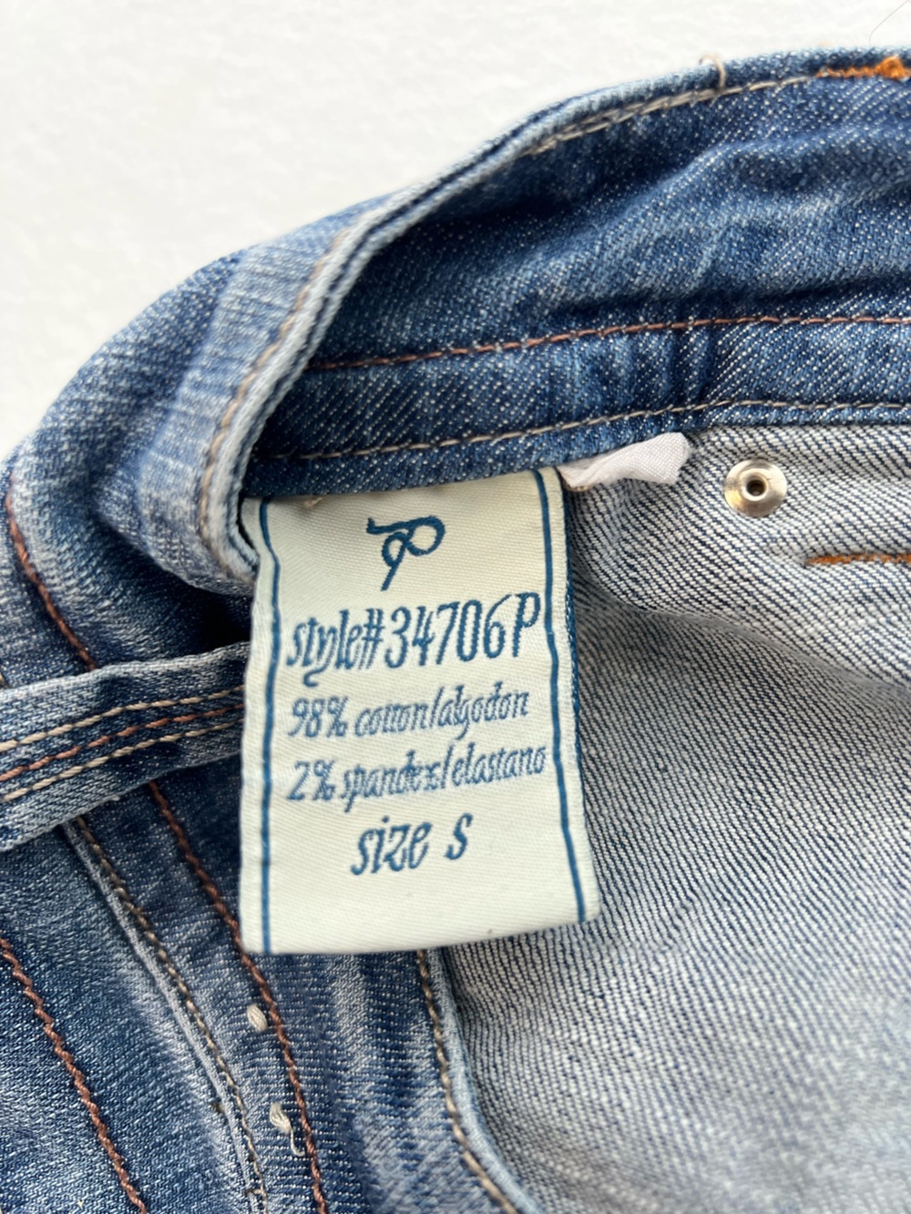 Papaya Y2K Denim Mini Skirt Light Wash Blue 5 Pocket Size S - Picture 4 of 7